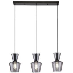 Rabalux Abra lampa wisząca 3x60W czarny/przydymiony 72163