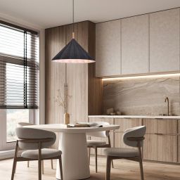 Rabalux Linavo lampa wisząca 1x40 W czarna 72164