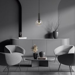 Rabalux Centio lampa wisząca 1x40W czarny/przydymiony 72171