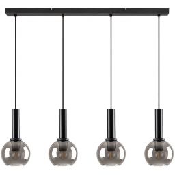 Rabalux Centio lampa wisząca 4x40W czarny/przydymiony 72174