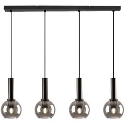 Rabalux Centio lampa wisząca 4x40W czarny/przydymiony 72174