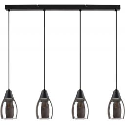 Rabalux Ilmari lampa wisząca 4x15W czarny/przydymiony 72184