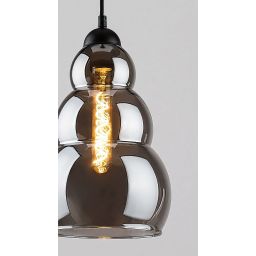 Rabalux Salvatore lampa wisząca 1x40W czarny/przydymiony 72211