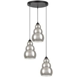 Rabalux Salvatore lampa wisząca 3x40W czarny/przydymiony 72213