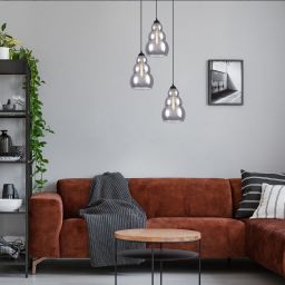 Rabalux Salvatore lampa wisząca 3x40W czarny/przydymiony 72213