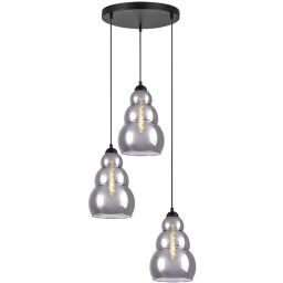 Rabalux Salvatore lampa wisząca 3x40W czarny/przydymiony 72213
