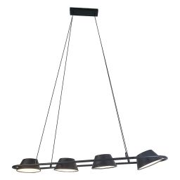 Rabalux Odiss lampa wisząca 4x36 W czarna 72218
