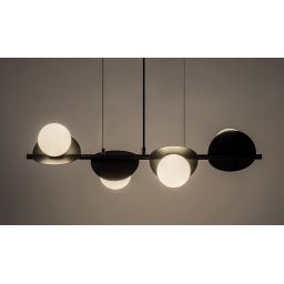 Rabalux Jules lampa wisząca 4x5 W biała-czarna 72225