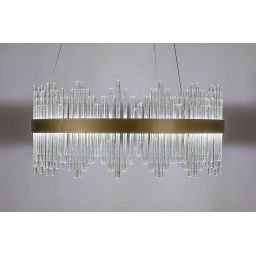 Rabalux Mabel lampa wisząca 36 W przezroczysta-złota 72227