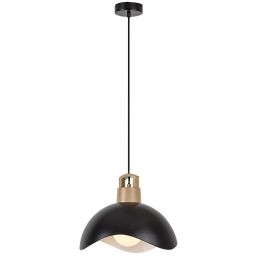 Rabalux Filina lampa wisząca 1x40 W biała-czarna-drewno 72228