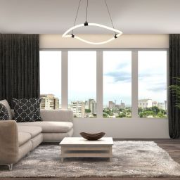 Rabalux Serena lampa wisząca 1x34 W biała-czarna 72253