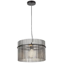 Rabalux Inesa lampa wisząca 1x40 W czarna-przydymiona 72261