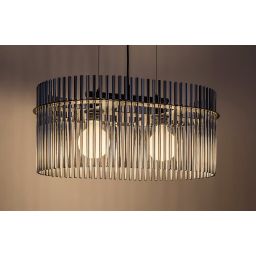 Rabalux Inesa lampa wisząca 2x40 W czarna-przydymiona 72262