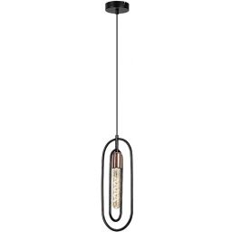 Rabalux Rovier lampa wisząca 1x40 W czarna-miedź 72263