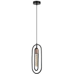 Rabalux Rovier lampa wisząca 1x40 W czarna-miedź 72263