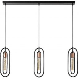 Rabalux Rovier lampa wisząca 3x40 W czarna-miedź 72264