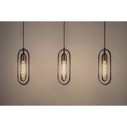 Rabalux Rovier lampa wisząca 3x40 W czarna-miedź 72264