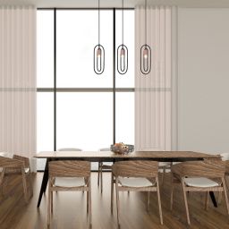 Rabalux Rovier lampa wisząca 3x40 W czarna-miedź 72264