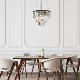 Rabalux Eloisa lampa wisząca 3x25 W czarna-przezroczysta 72265