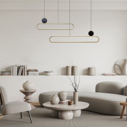 Rabalux Circado lampa wisząca 48 W biała-czarna-złota 72268