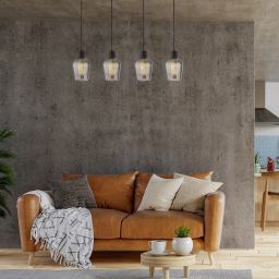 Rabalux Florian lampa wisząca 4x40 W czarna 72271