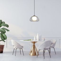 Rabalux Elowen lampa wisząca 1x5 W biała-czarna-przydymiona 72275