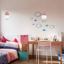 Rabalux Gellia lampa wisząca 1x38 W biała-różowa 72280