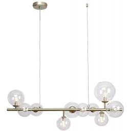 Rabalux Aslov lampa wisząca 10x28 W przezroczysta-złota 72298