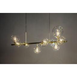 Rabalux Aslov lampa wisząca 10x28 W przezroczysta-złota 72298