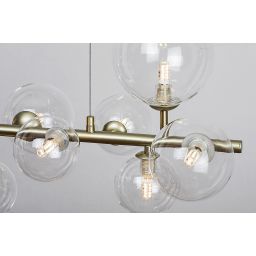 Rabalux Aslov lampa wisząca 10x28 W przezroczysta-złota 72298