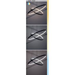 Rabalux Beliza lampa wisząca 1x75 W czarna 72345