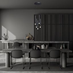 Rabalux Ramira lampa wisząca 5x5 W czarna-przezroczysta 72360