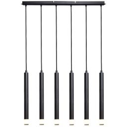 Rabalux Ramira lampa wisząca 6x5 W czarna-przezroczysta 72362