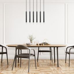 Rabalux Ramira lampa wisząca 6x5 W czarna-przezroczysta 72362