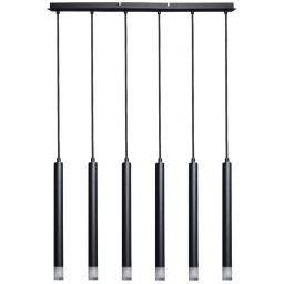 Rabalux Ramira lampa wisząca 6x5 W czarna-przezroczysta 72362