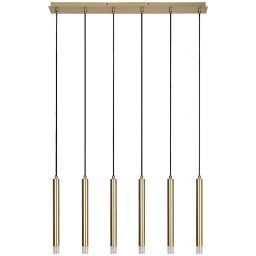 Rabalux Ramira lampa wisząca 6x5 W przezroczysta-złota 72363