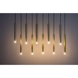 Rabalux Ramira lampa wisząca 10x5 W przezroczysta-złota 72365