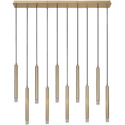 Rabalux Ramira lampa wisząca 10x5 W przezroczysta-złota 72365