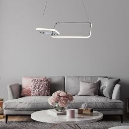 Rabalux Malwen lampa wisząca 2x36 W biała-chrom 72368