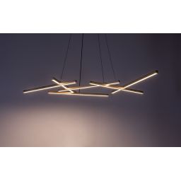 Rabalux Severine inteligentna lampa wisząca 5x40 W biała-czarna-złota 72369