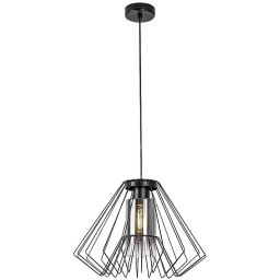 Rabalux Emerencia lampa wisząca 1x40 W czarna-przydymiona 72372
