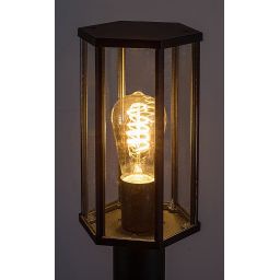 Rabalux Dubrovnik lampa stojąca zewnętrzna 1x40W czarny mat/przezroczysty 7240