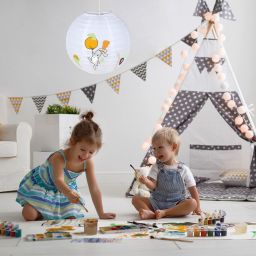 Rabalux Hopply lampa podsufitowa 1x40 W biała-multikolor 72410