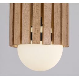 Rabalux Noxelle lampa wisząca 1x5 W czarna-drewno 72420