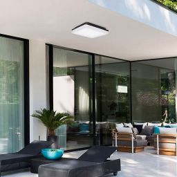 Rabalux Pernik plafon zewnętrzny 1x24W czarny/biały 7250