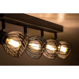 Rabalux Aberama lampa podsufitowa 4x10W czarny mat 73004