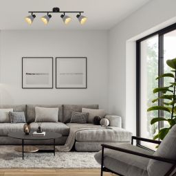 Rabalux Farelia lampa podsufitowa 4x10 W czarna-szara 73008