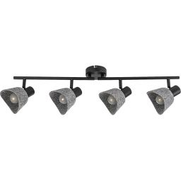 Rabalux Farelia lampa podsufitowa 4x10 W czarna-szara 73008