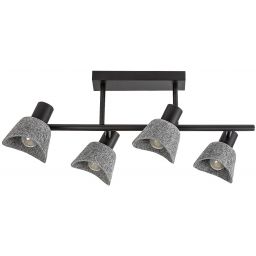 Rabalux Farelia lampa podsufitowa 4x10 W czarna-szara 73010