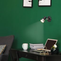 Rabalux Konrad kinkiet 1x50W czarny mat/srebrny 73011